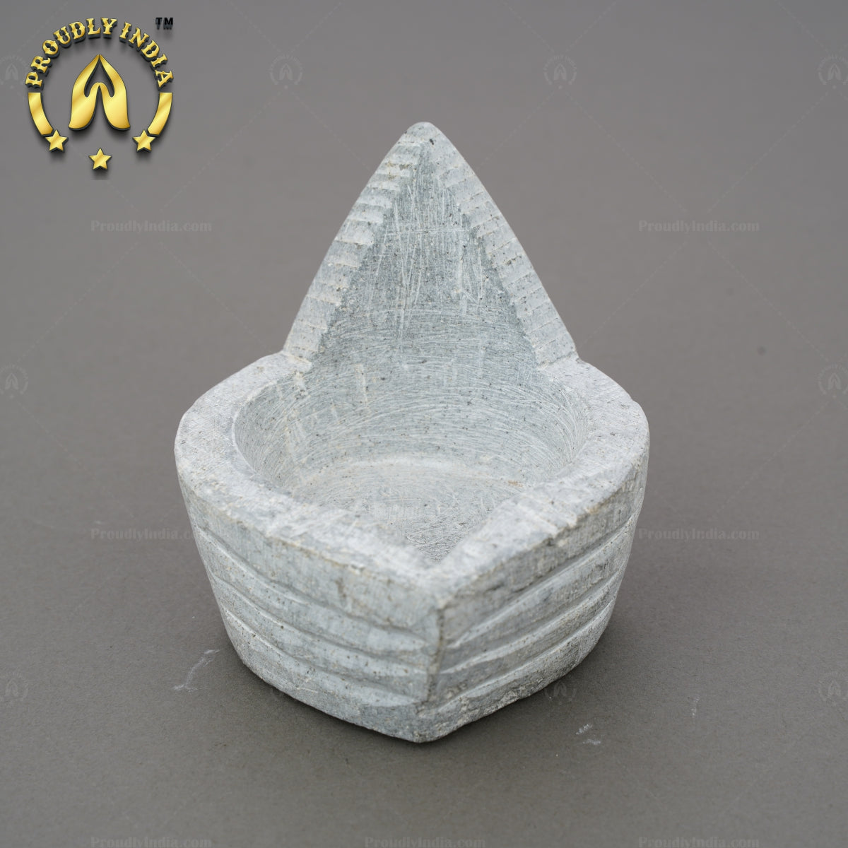 Set of 2 Soapstone Agal Diya Lamp