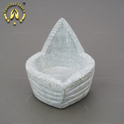 Set of 2 Soapstone Agal Diya Lamp