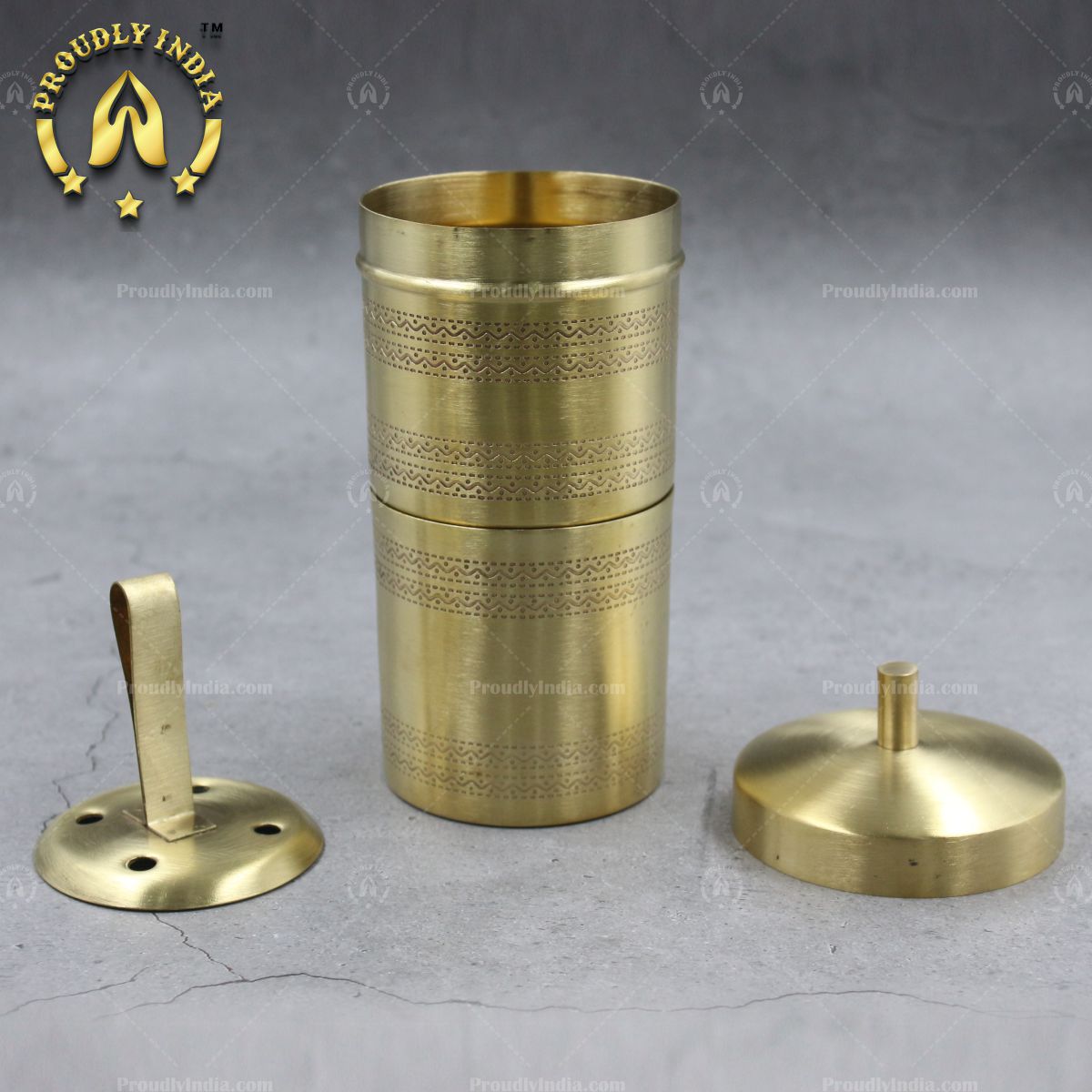 Set Of Brass Matte Coffee Filter