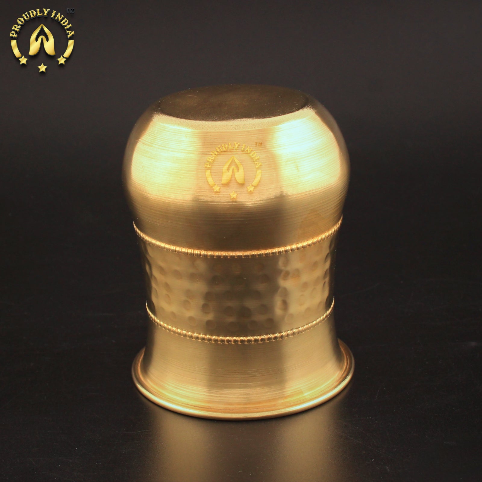 Brass Belly Drinking Glass