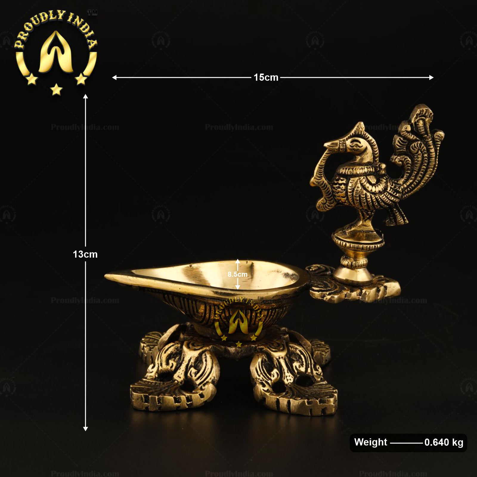 Traditional Brass Annam Table Diya Set of 2