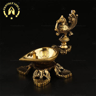 Traditional Brass Annam Table Diya Set of 2