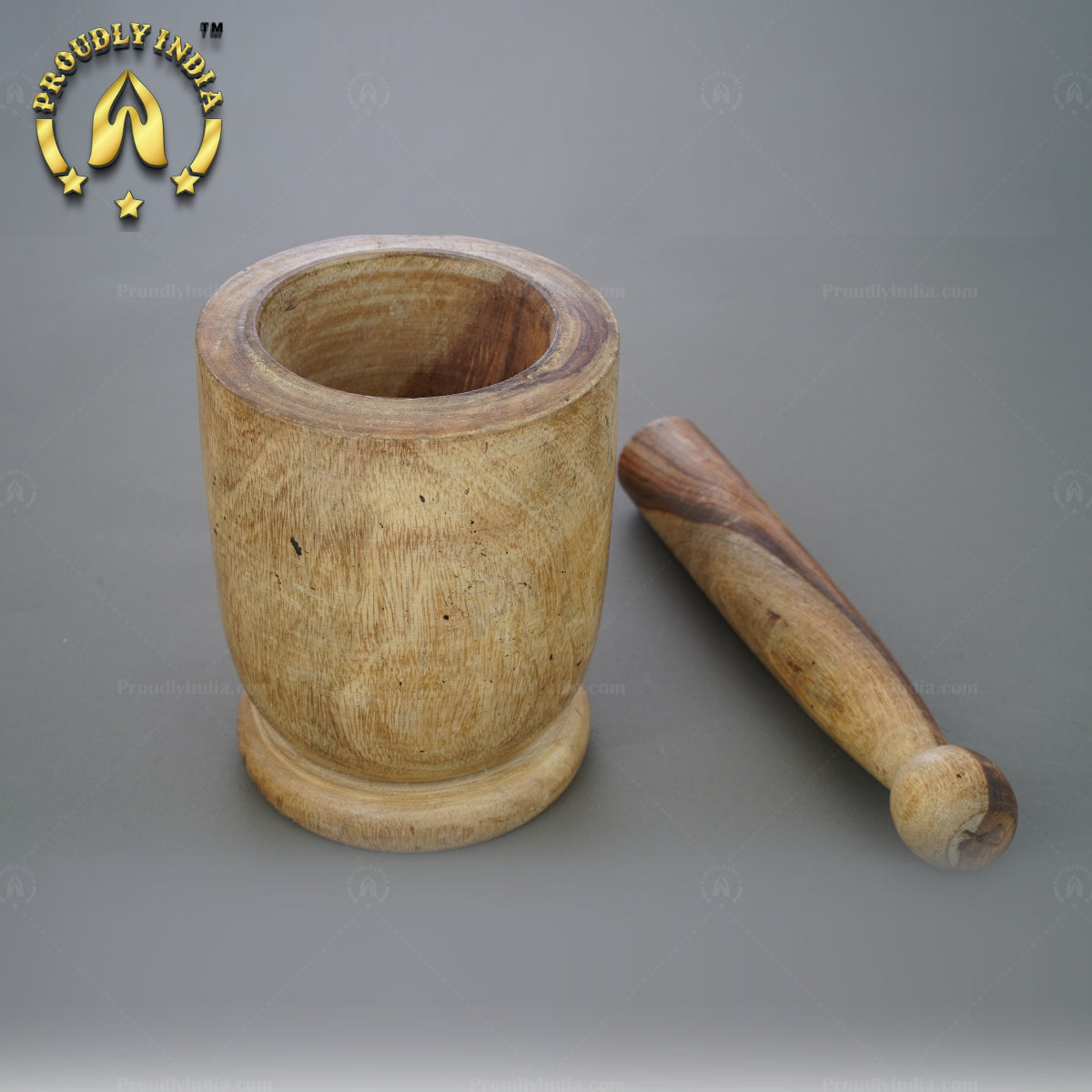 Wooden Hand Carved Kharal | Okhli with Musli