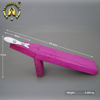 Traditional Iron Vegetable Cutter, Wood Coconut Thiruvi