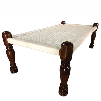 Hand Woven White Cotton Rope Daybed