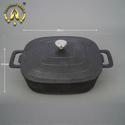 Cast Iron Square Casserole with lid