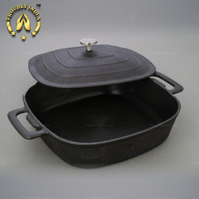 Cast Iron Square Casserole with lid