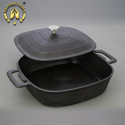 Cast Iron Square Casserole with lid