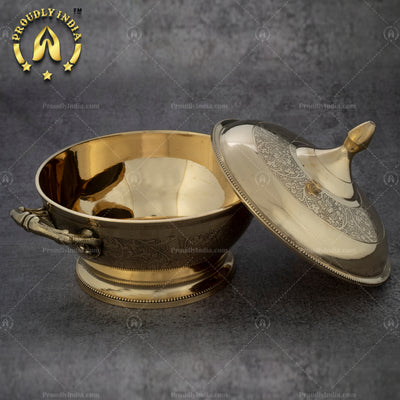Brass Maharaja Serving Casserole