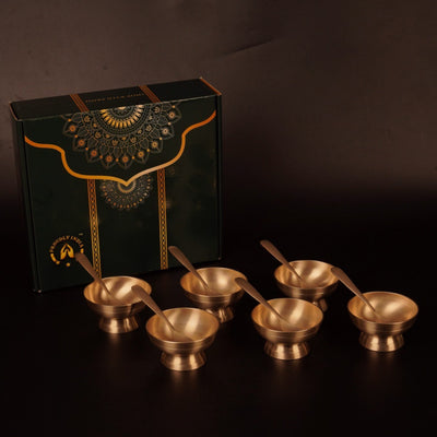 Lead-Free Bronze Ice Cream Cups 6 Piece