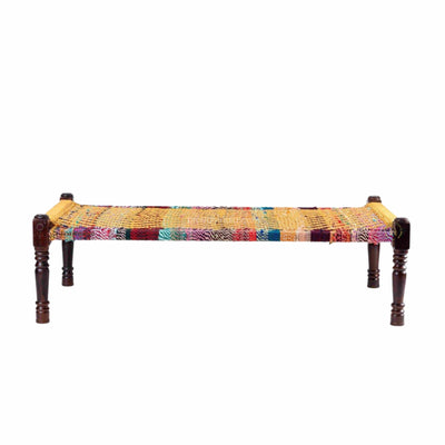 Multicolor And Brown Outdoor Bench