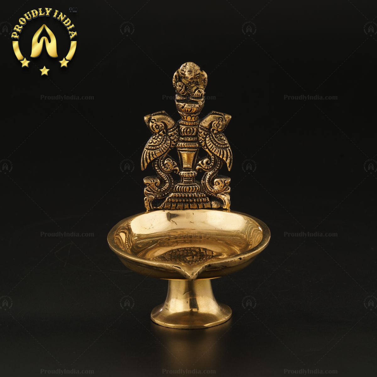 Handicrafts Brass Peacock Diya.