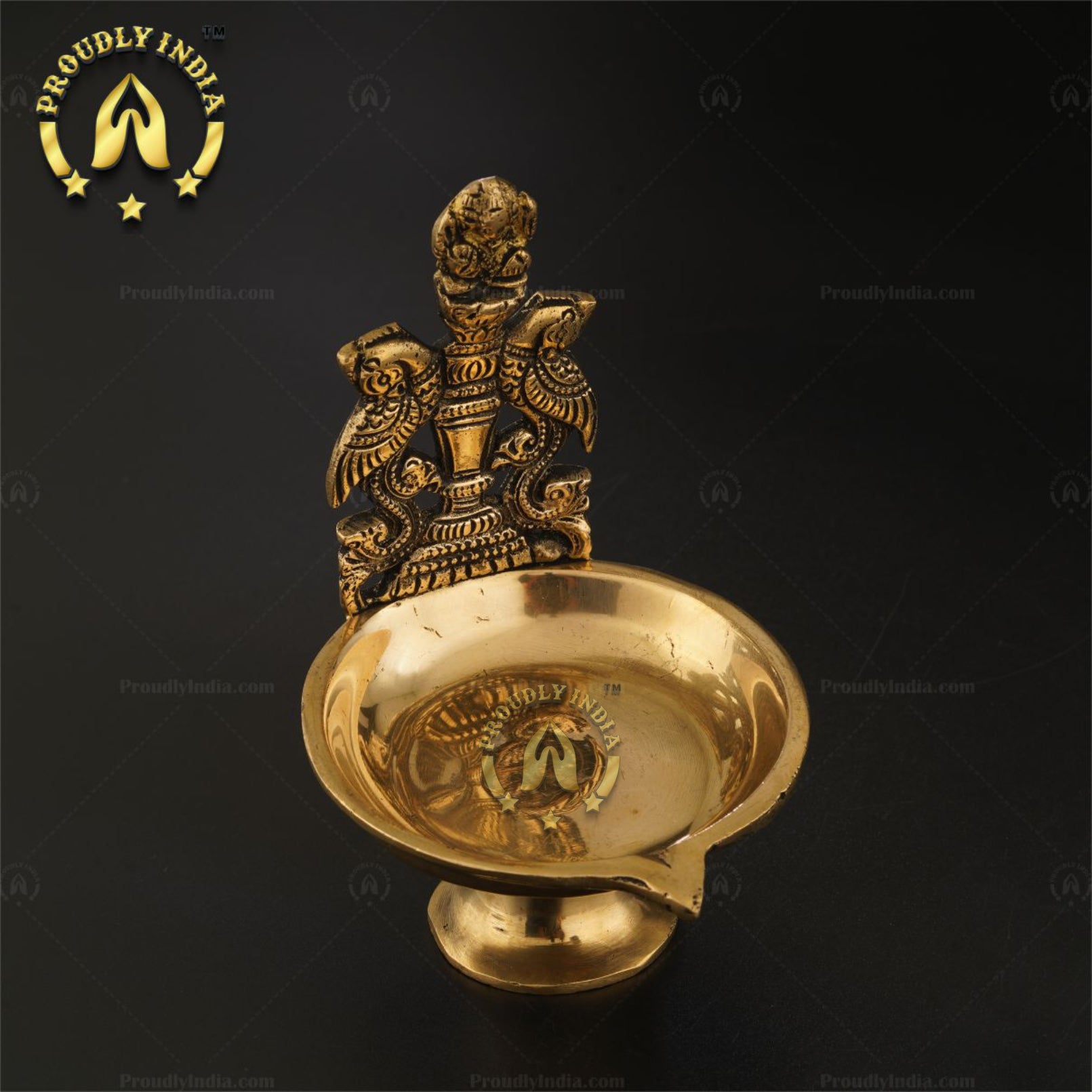 Handicrafts Brass Peacock Diya.
