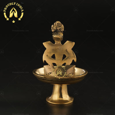 Handicrafts Brass Peacock Diya.