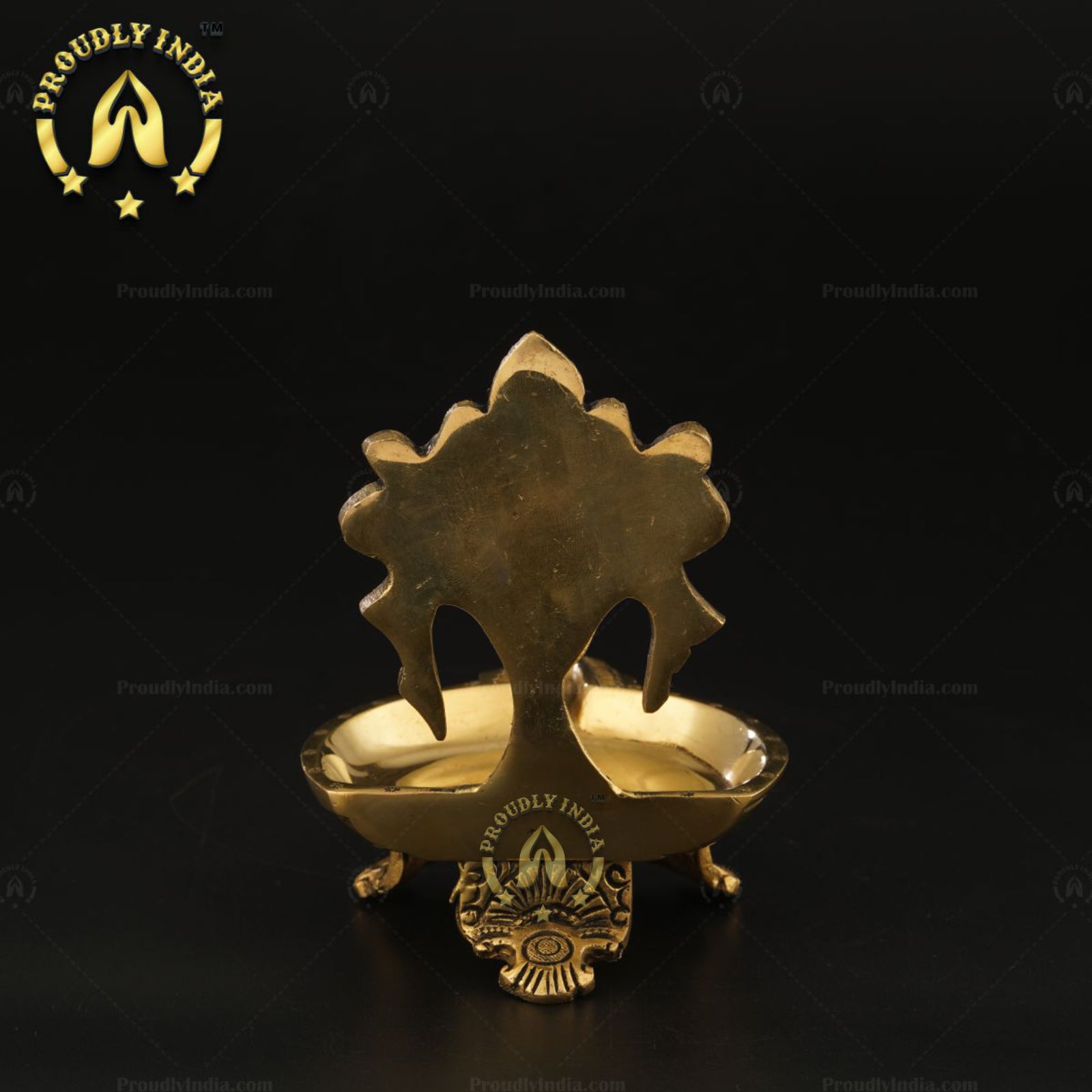 Brass Traditional 2 Sangu Chakram Vilakku Set