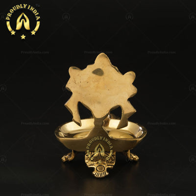 Brass Traditional 2 Sangu Chakram Vilakku Set