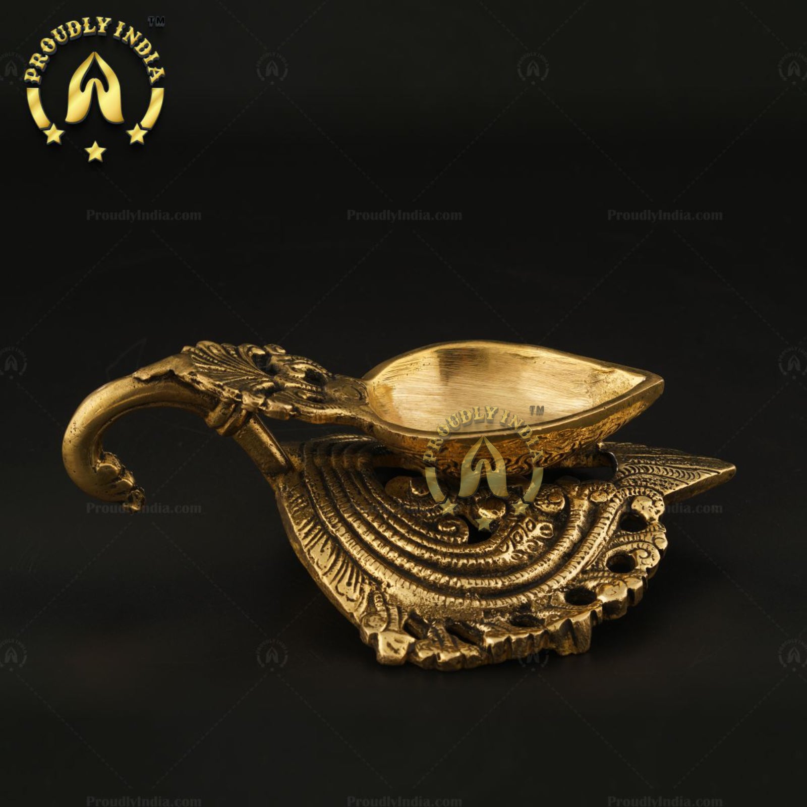 Traditional Brass Ethnic Carved Diya