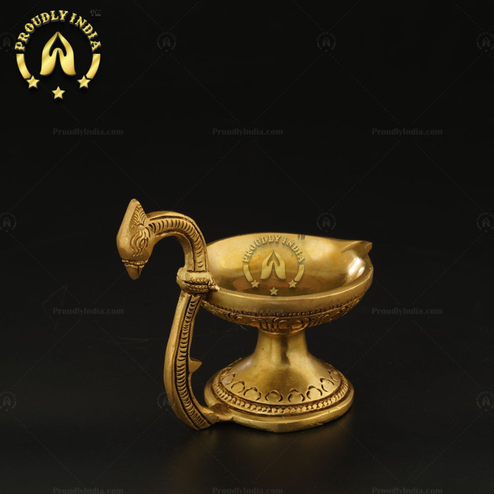 Brass lamp Peacock Diya Set of 2