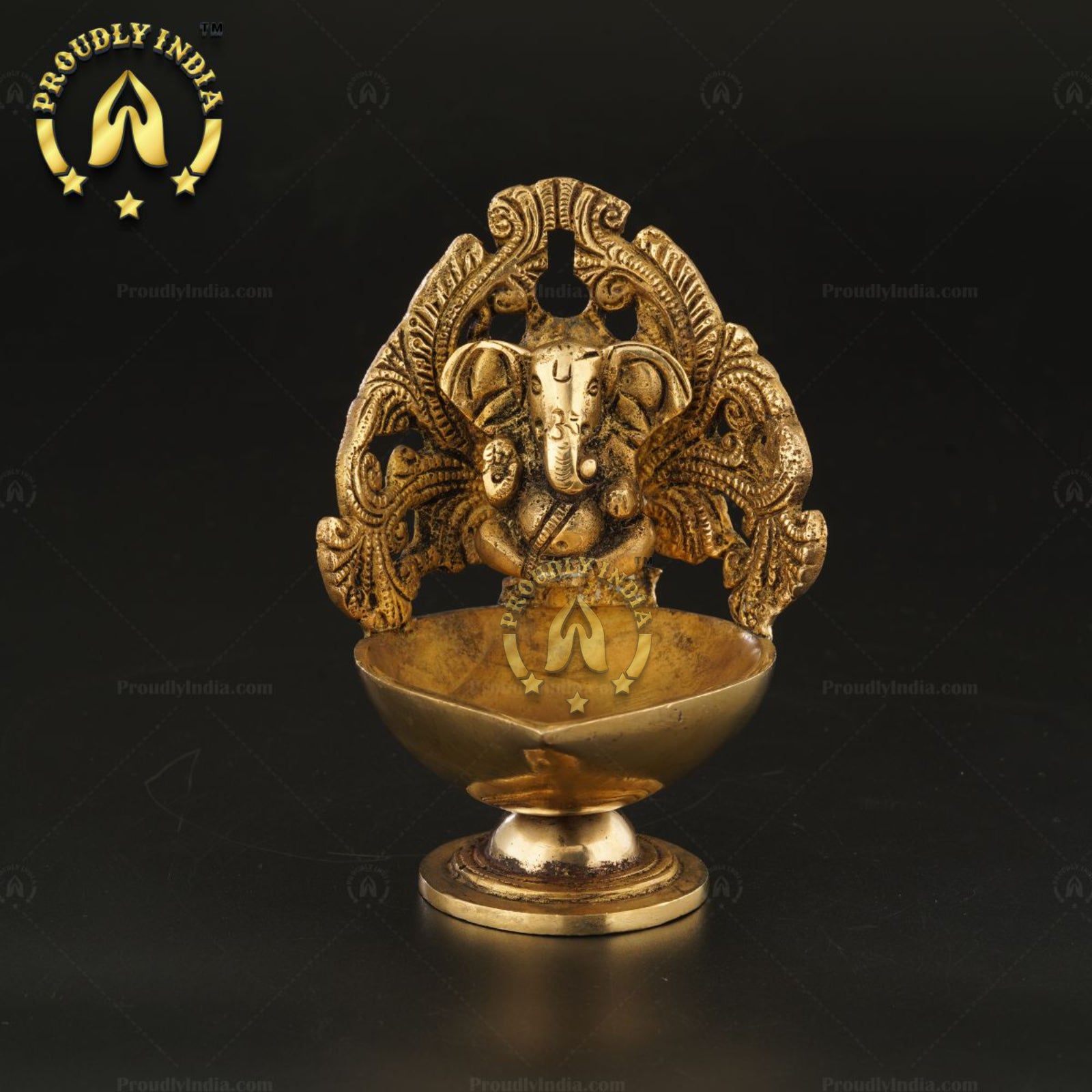 Traditional Brass Handmade Ganesha Table Diya