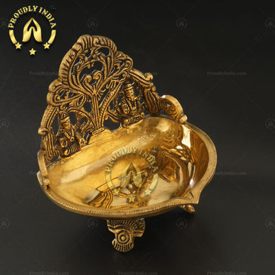 Brass Designer Lakshmi Ganesh Pooja Deepam
