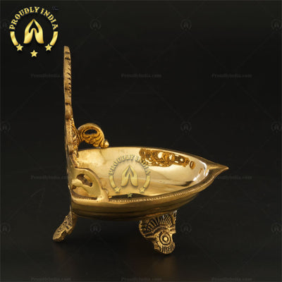 Brass Designer Lakshmi Ganesh Pooja Deepam