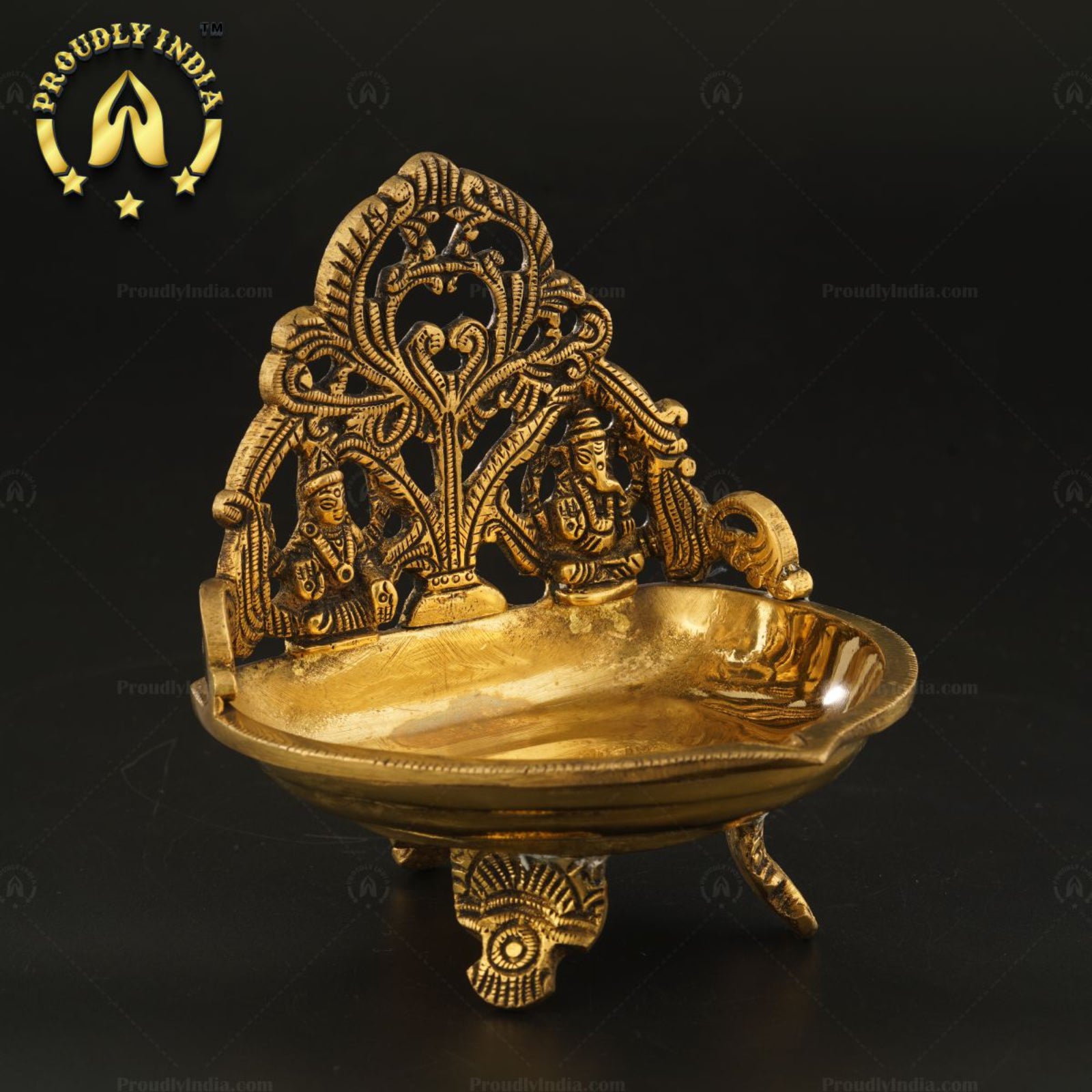 Brass Designer Lakshmi Ganesh Pooja Deepam