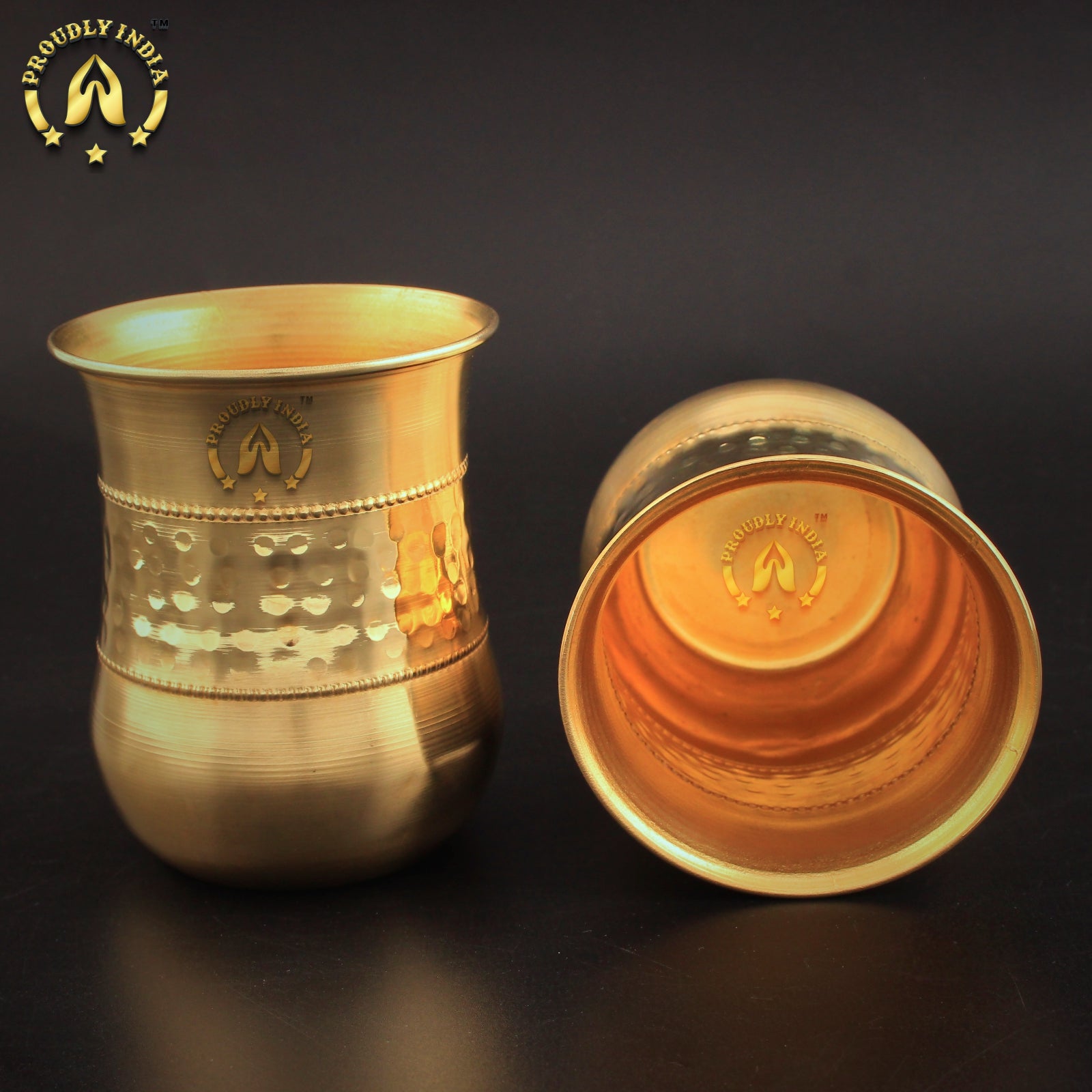 Brass Belly Drinking Glass