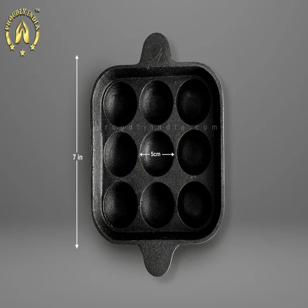 9 Pits Cast Iron Square Paniyaram Pan