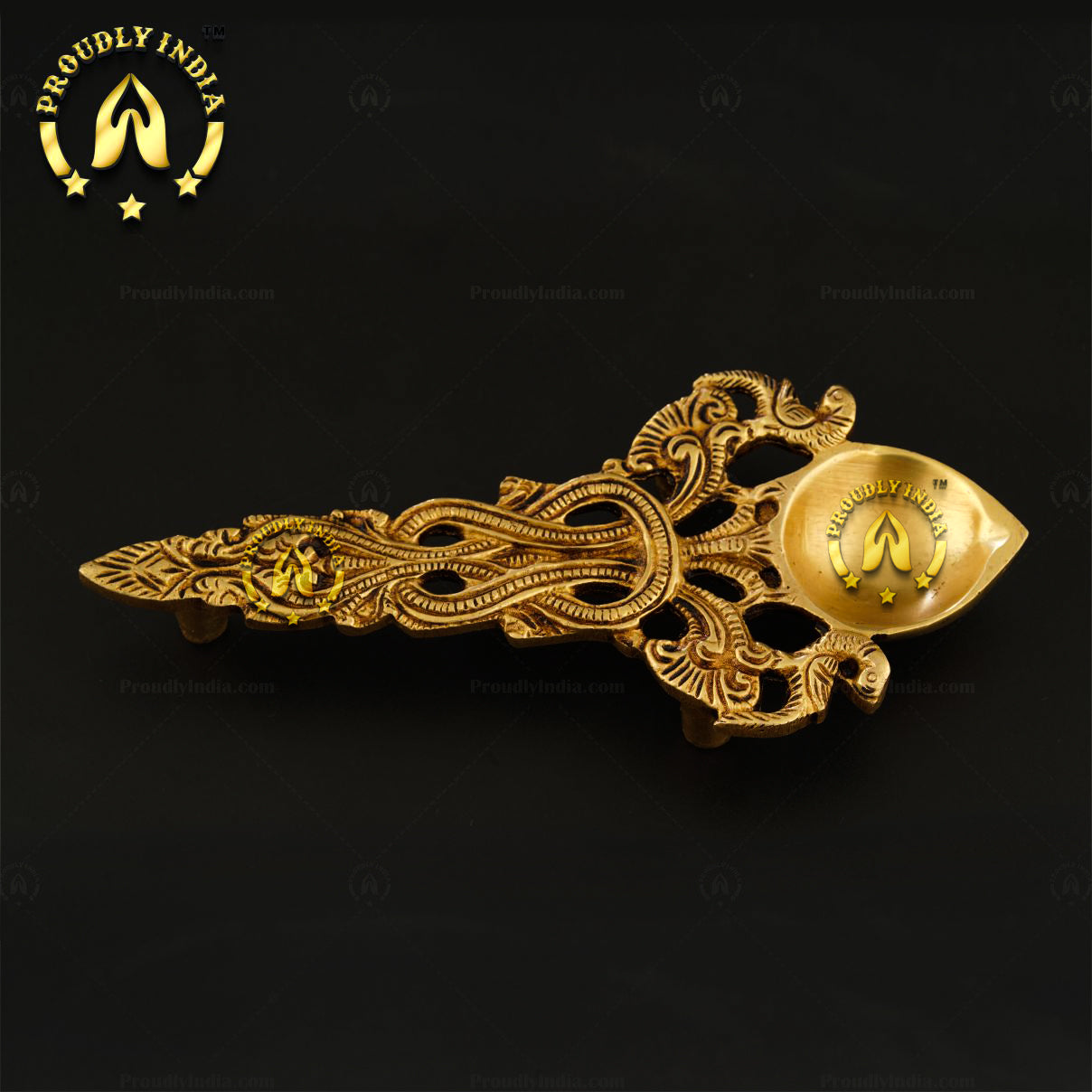 Pooja Aarti Dhoop Holder With Designer Handle