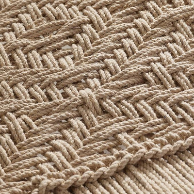 Natural Wood Beige Rope Daybed