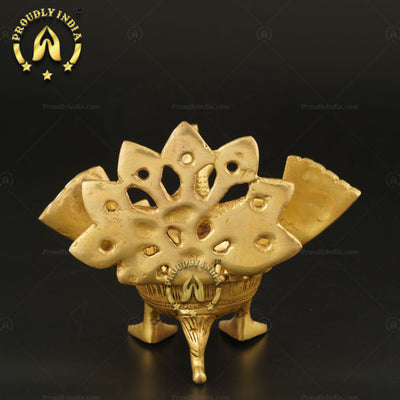 Buy Traditional Brass Peacock Winged Urli Diya