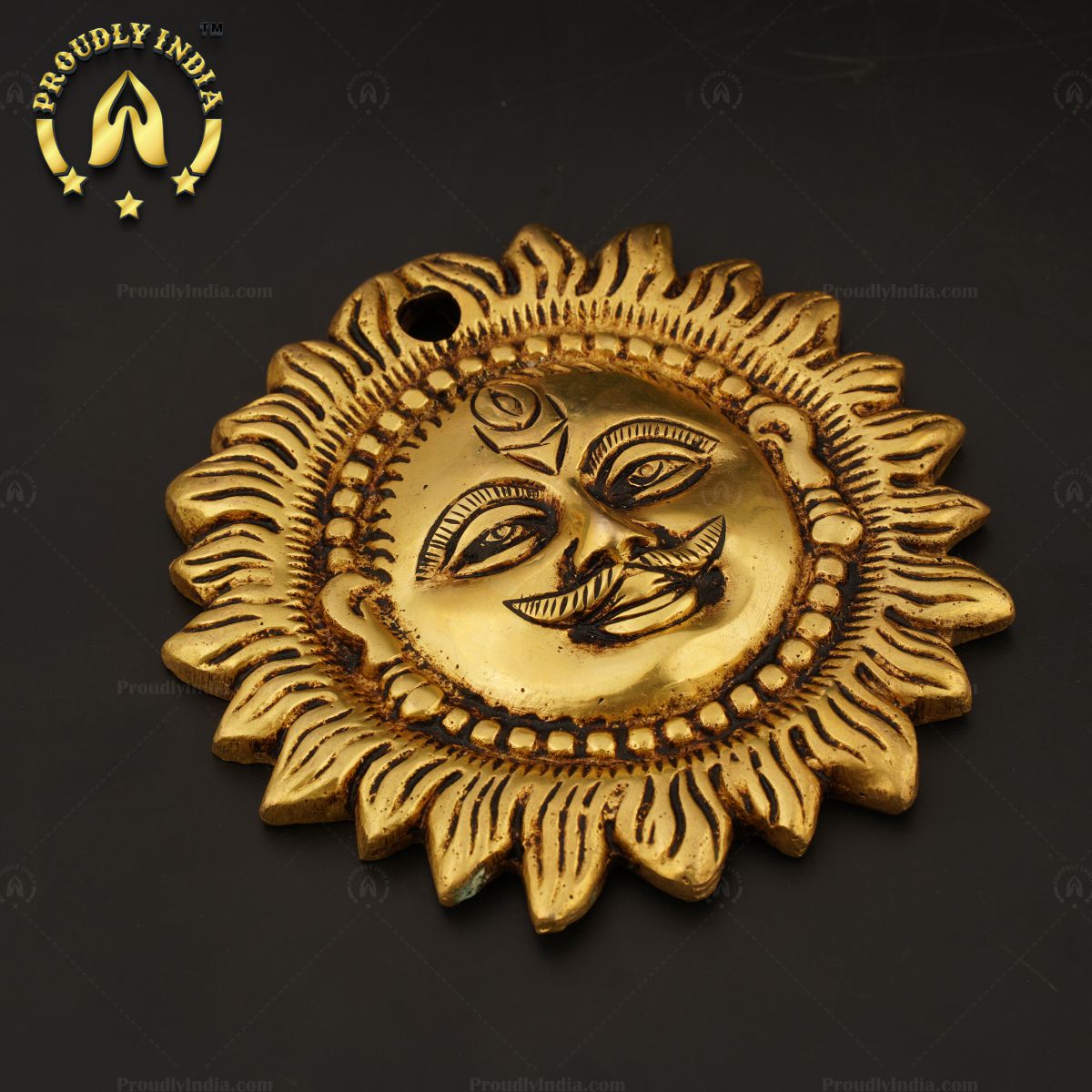 Traditional Brass Handmade Decorative Wall Hanging Sun Face.