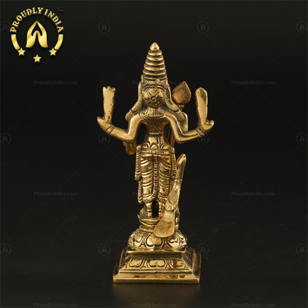 6" Statue Of Murugan with Peacock