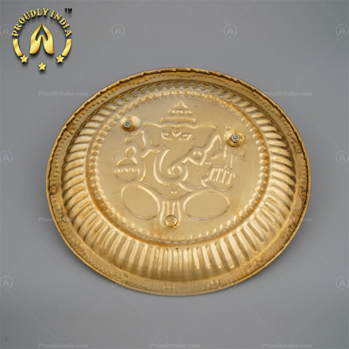 Decorative Brass Pooja Kumkum Thali