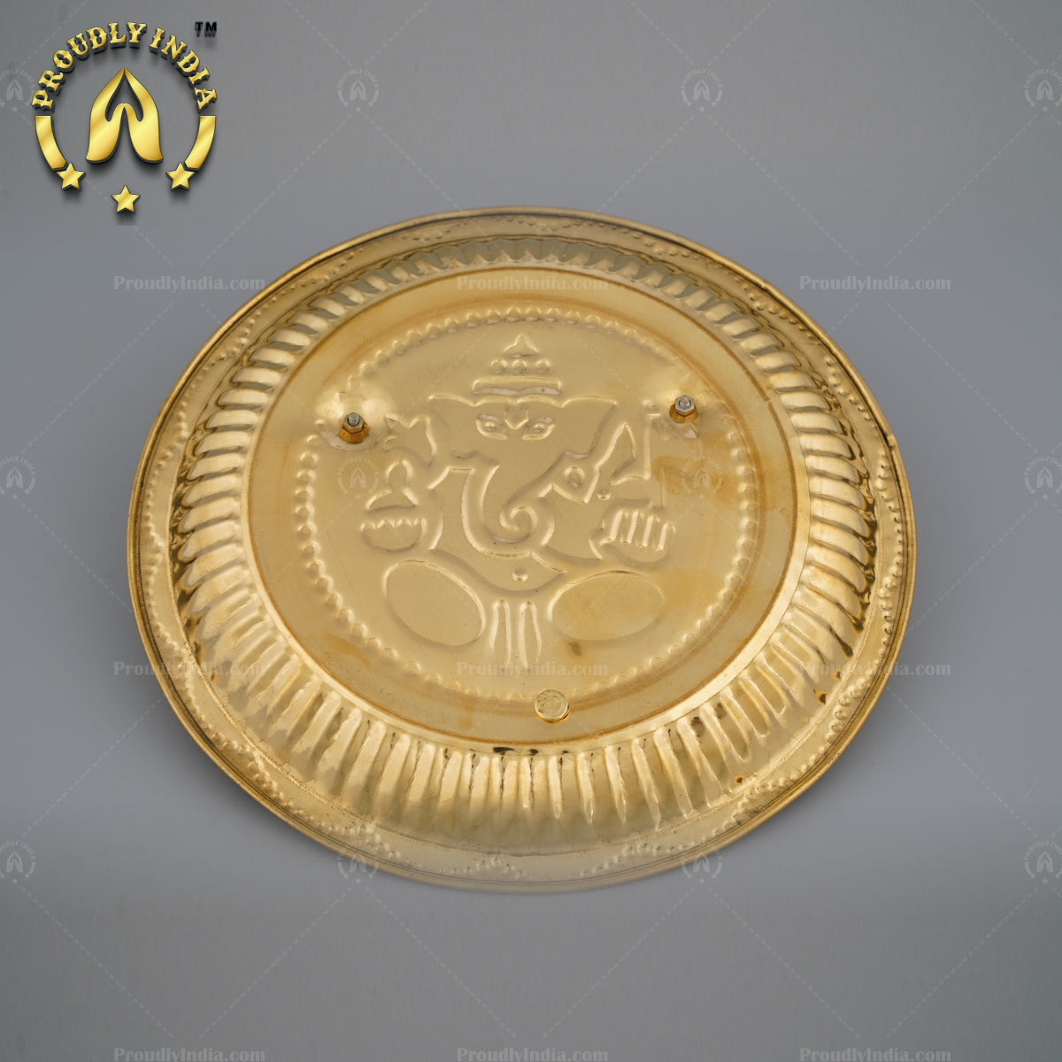 Decorative Brass Pooja Kumkum Thali