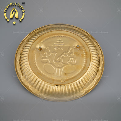 Decorative Brass Pooja Kumkum Thali