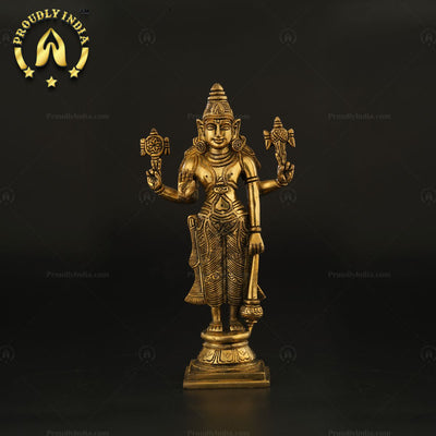 10" Brass Tirupati Balaji Idol