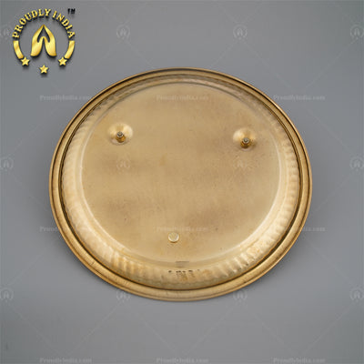 Traditional Pure Brass Puja Kumkum Haldi Thali