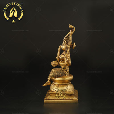 10" Goddess Mariamman Brass Statue