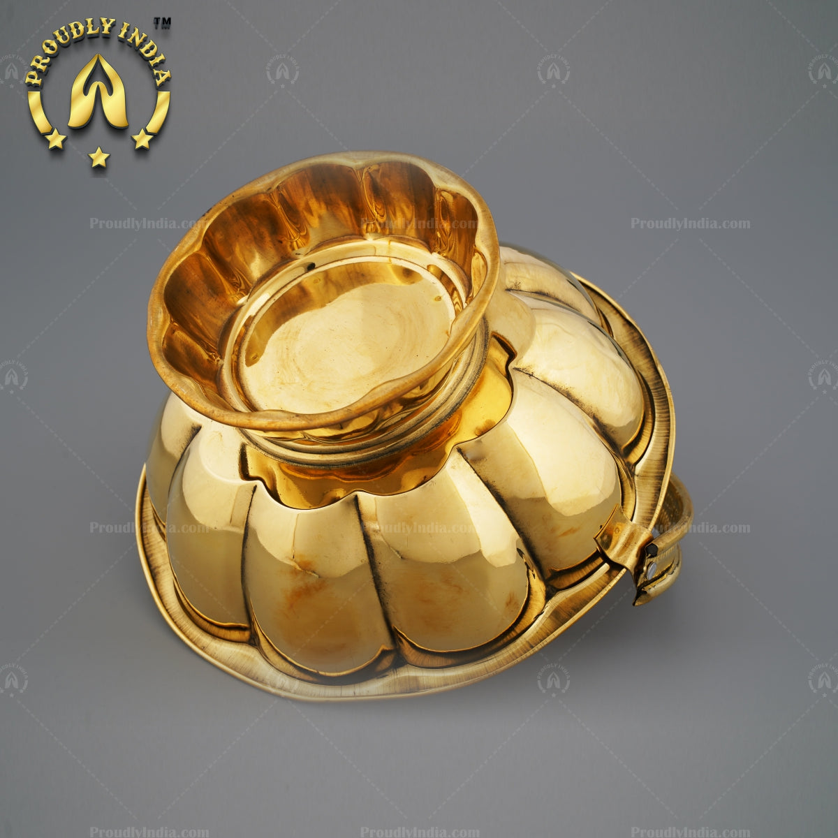 Traditional Brass Pooja Basket.