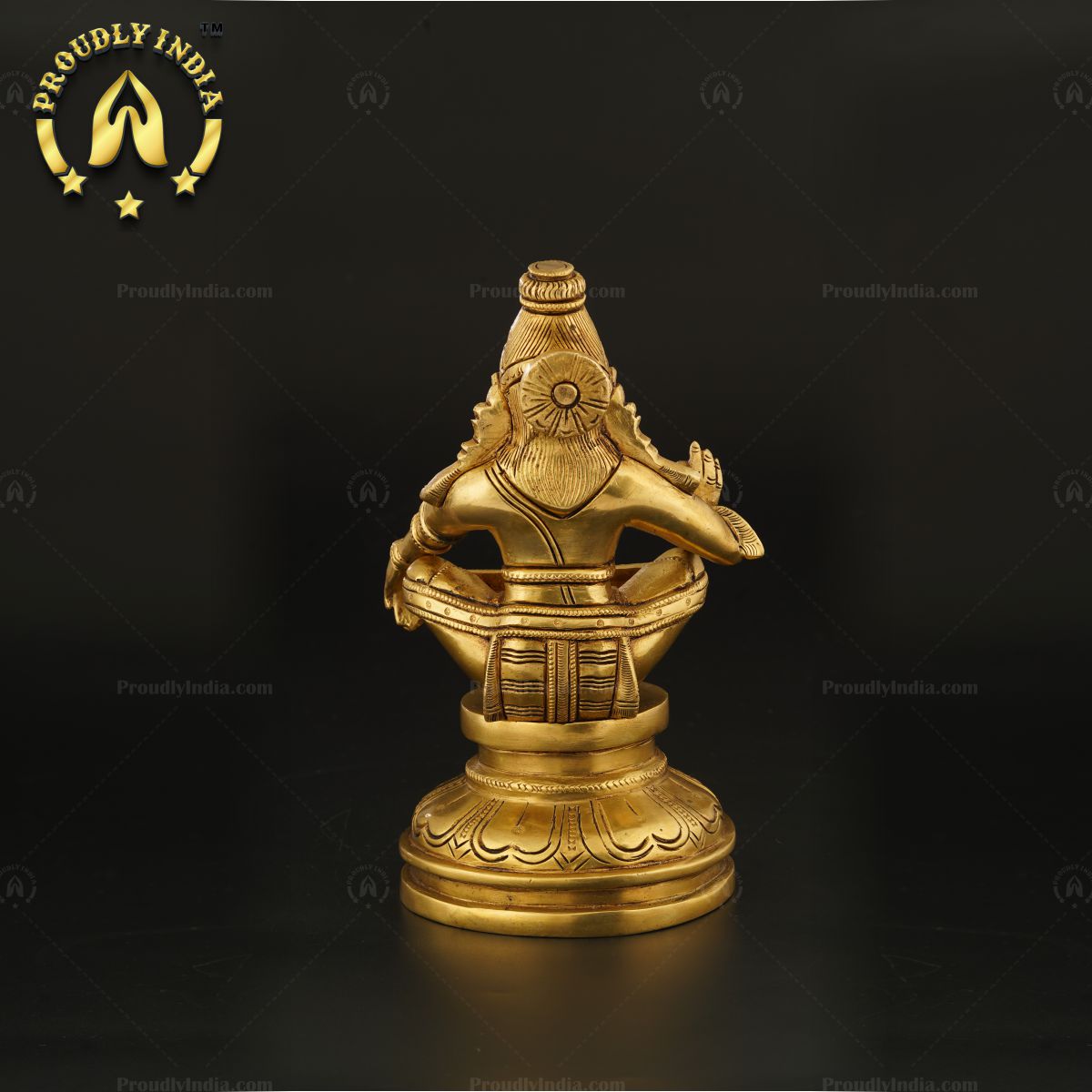 Elegant Handcrafted Brass Ayyappan Statue