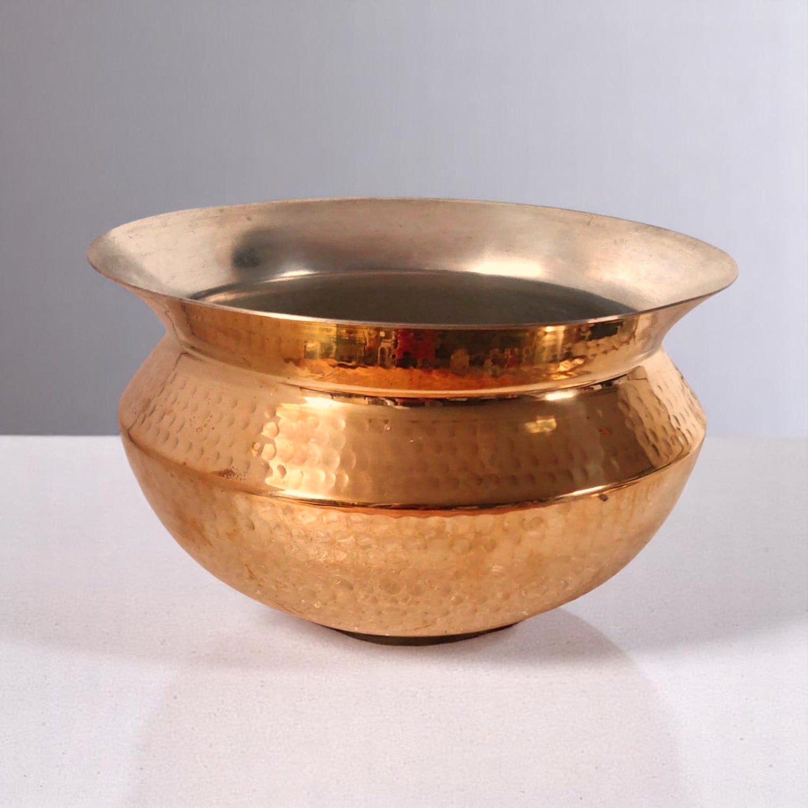 Copper 2 Liter Handi With Copper Lid
