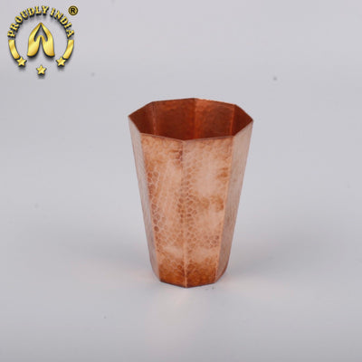 Copper Hexagon Thali Set 6 Piece