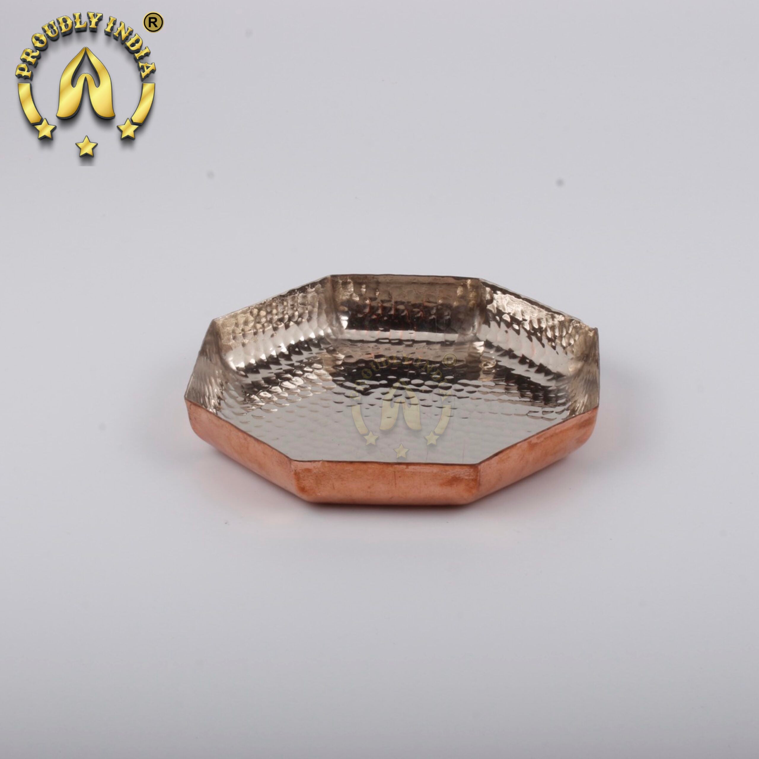 Copper Hexagon Thali Set 6 Piece