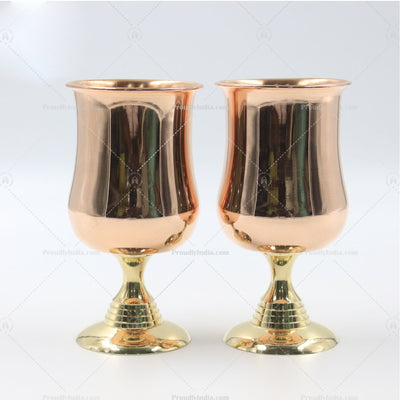 Set of 2 Copper Wine Glasses