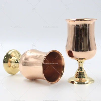 Set of 2 Copper Wine Glasses