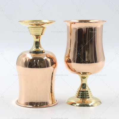 Set of 2 Copper Wine Glasses