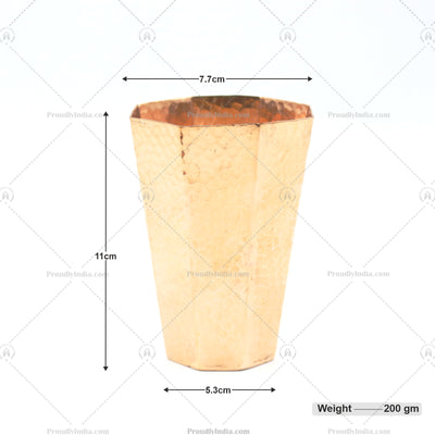 Copper Hexagon Thali Set 6 Piece