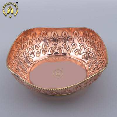 Copper Decorative Fruit Basket Bowl