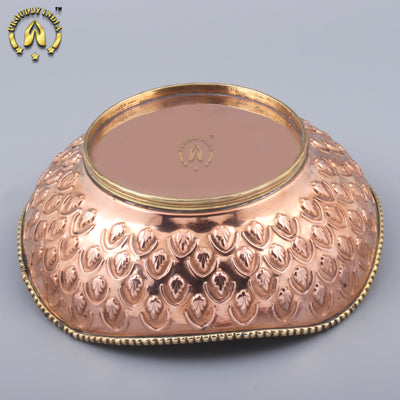 Copper Decorative Fruit Basket Bowl
